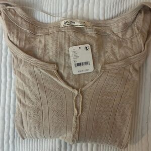 Free people eyes on you long sleeve birch/xs